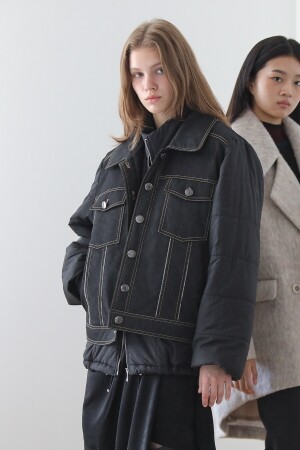 까이지엔느 루즈핏 데님 패딩 CAHISIENNE